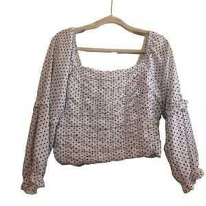 NWT Sugar+Lips Polka-Dot Crop Top